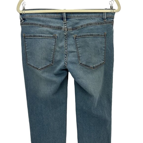 Free People Distressed Skinny Crop Ankle Denim Jeans Womens 27 - Picture 5 of 8